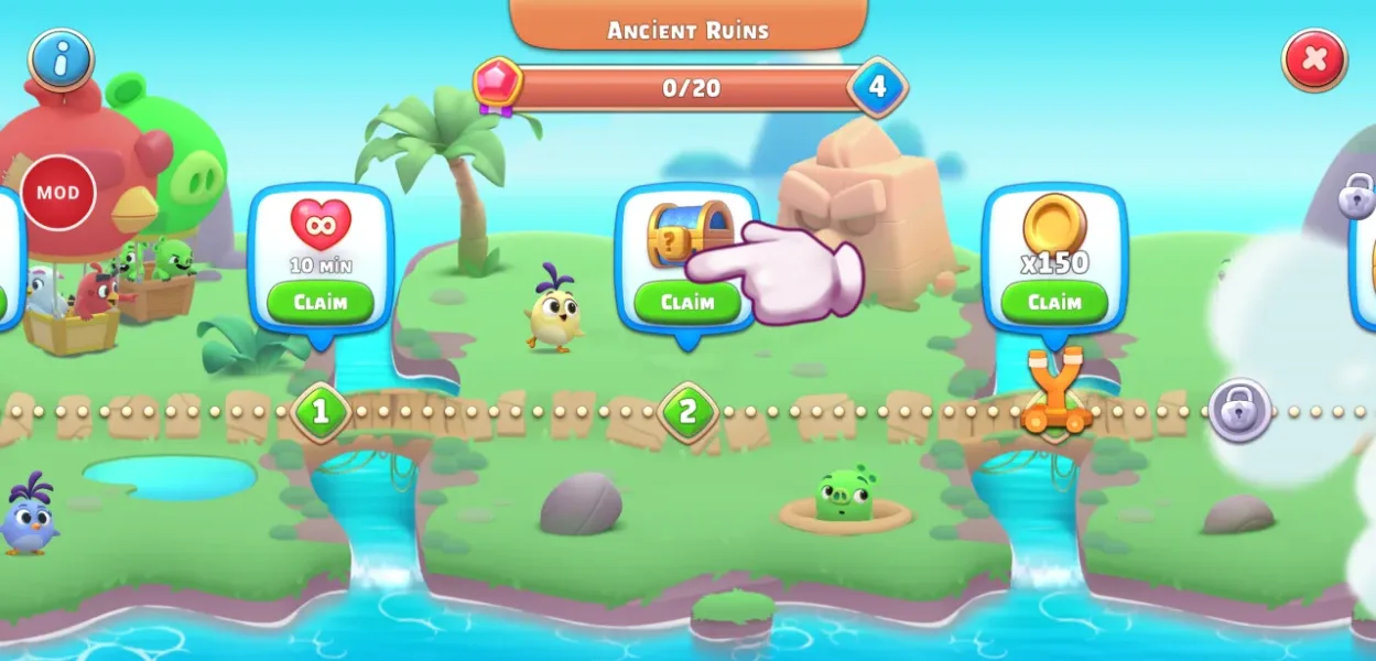 Angry Birds Journey — journey rewards along the path