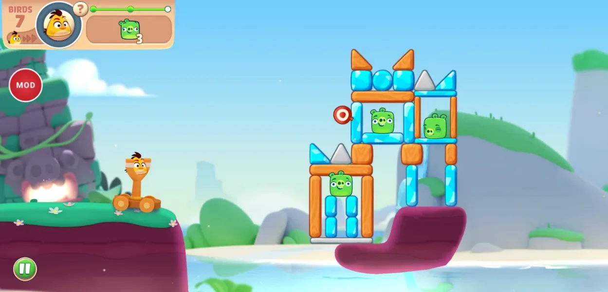 Angry Birds Journey — the second scene of a level