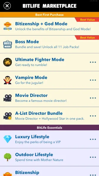 BitLife - Life Simulator — marketplace packs on sale without the mod