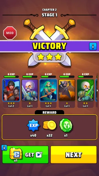Black Deck — level cleared with its rewards