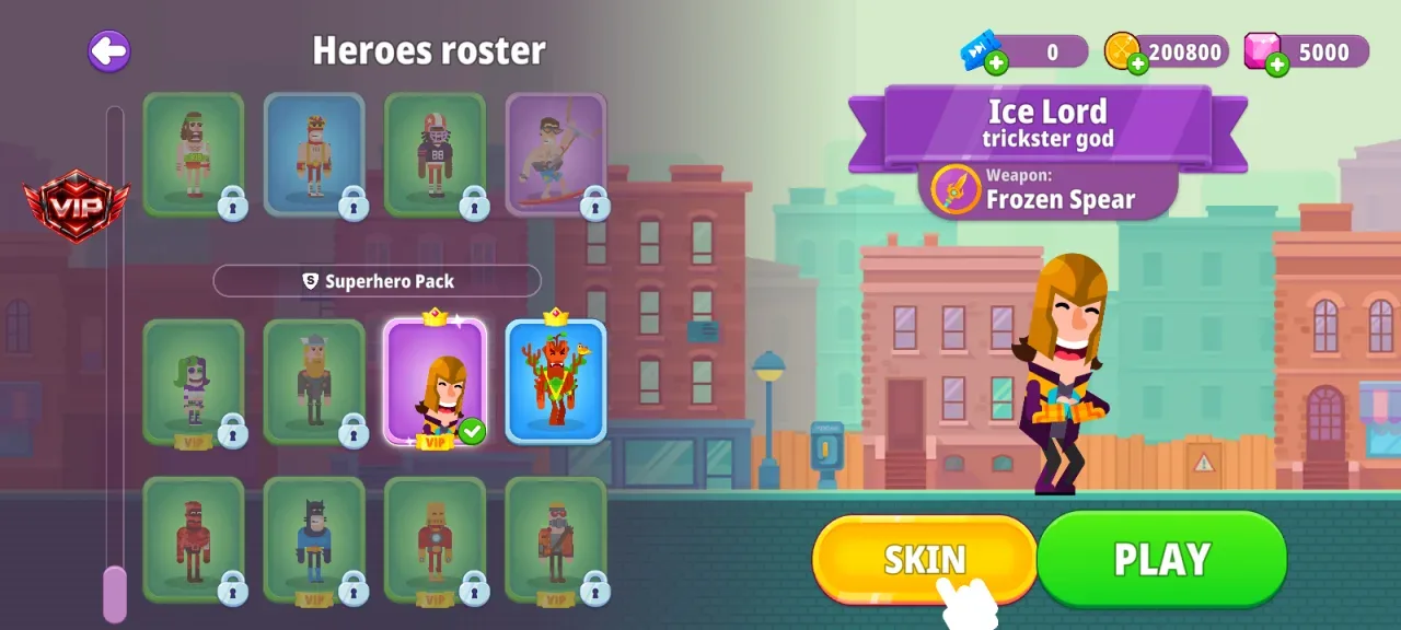 Bowmasters: Archery Shooting — heroes roster locked without the mod