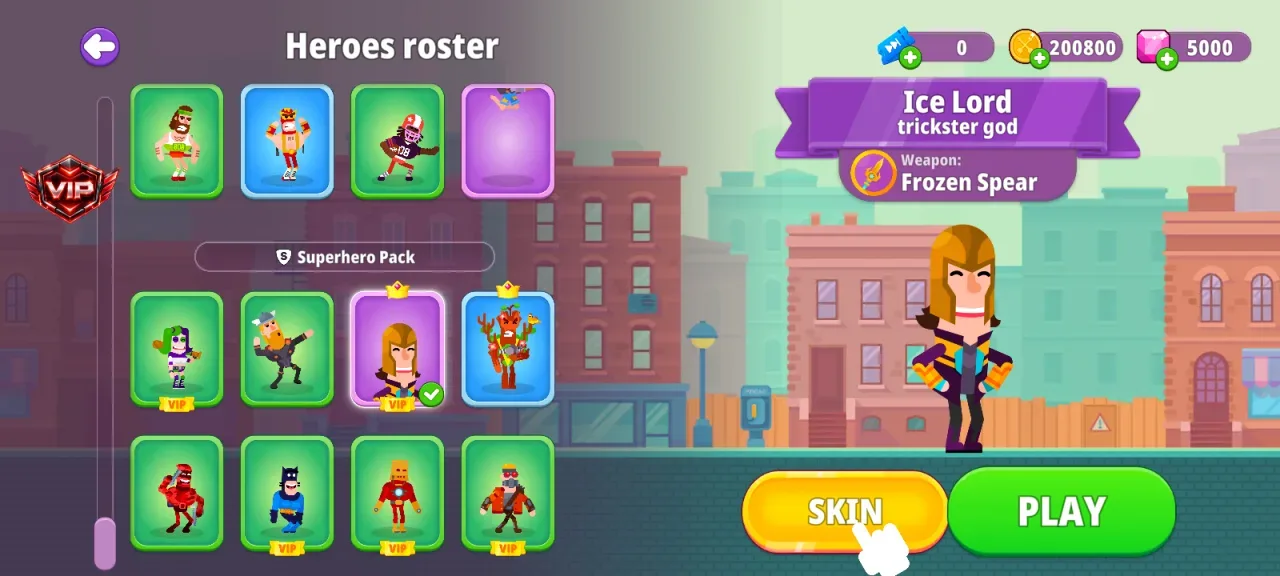 Bowmasters: Archery Shooting — heroes roster with every lock gone