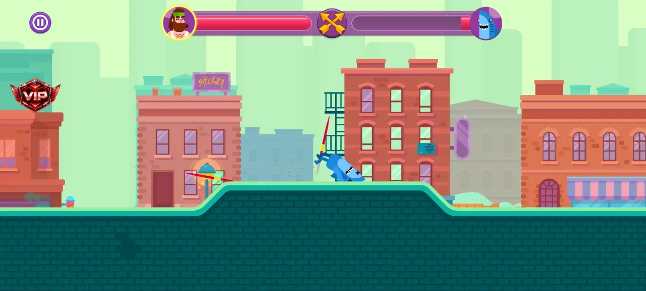 Bowmasters: Archery Shooting — one hit kill shark health gone after one shot
