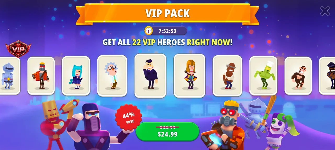 Bowmasters: Archery Shooting — vip pack offer for 24 99