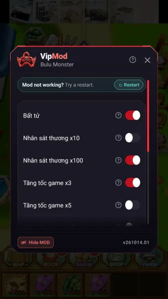 Bulu Monster — mod menu switches