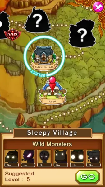 Bulu Monster — world map sleepy village