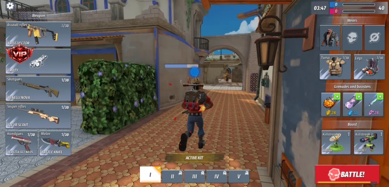 Contra Guns: PvP Shooting FPS — loadout weapons grenades and killstreaks