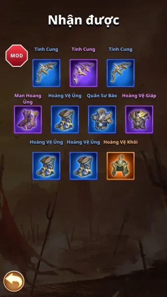 Dynasty Archer: Three Kingdoms — opening a diamond chest x10 with a legendary drop