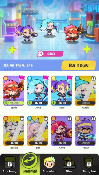 Eternal Silent Moon — hero roster ignia ayla and sola unlocked five slots locked