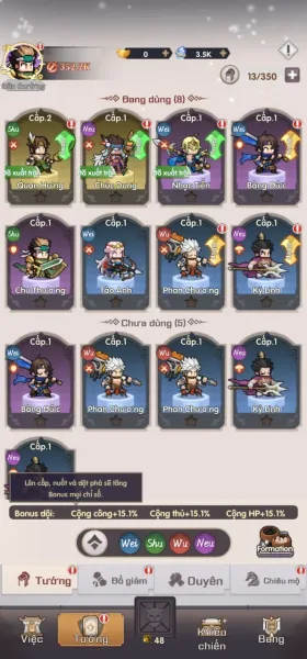 EZ PZ: Byte Heroes — roster of three kingdoms heroes