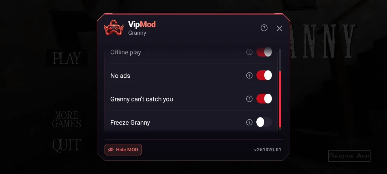 Granny — mod menu with granny cant catch you on