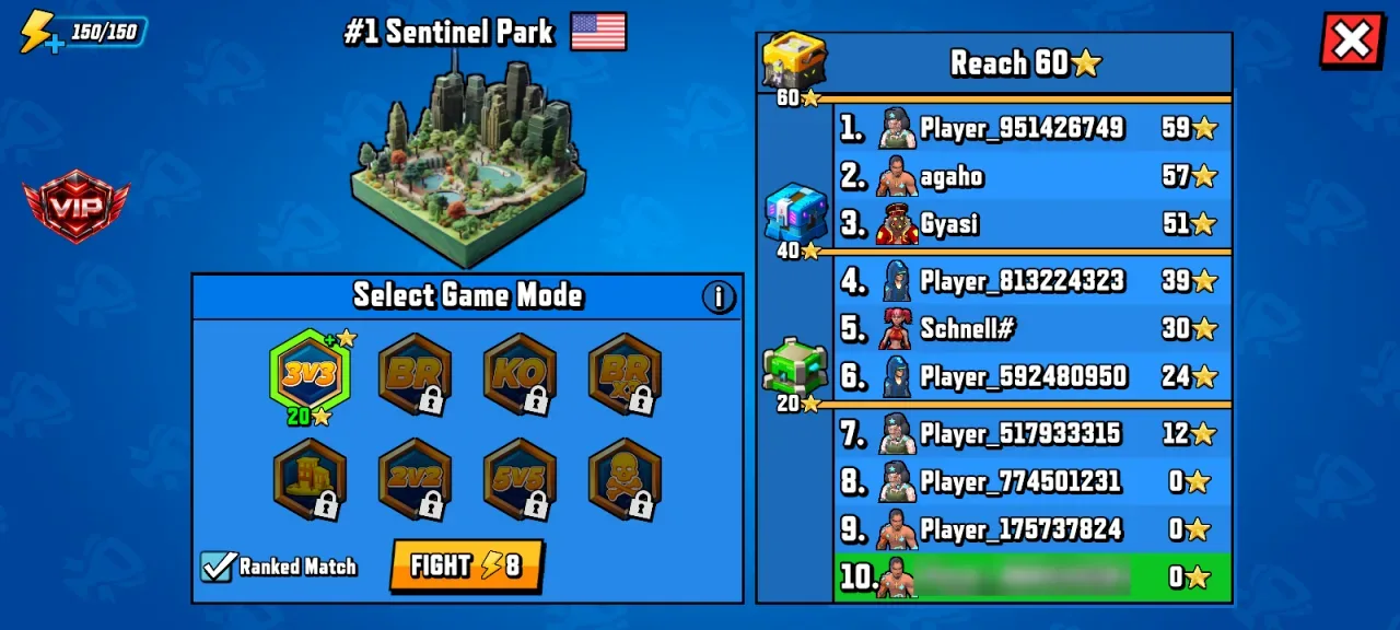 Gridpunk Battle Royale 3v3 PvP — game modes and reach 60 stars ladder