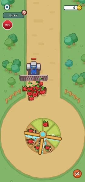 Harvest King: Farm TD Strategy — fighting the harvester boss