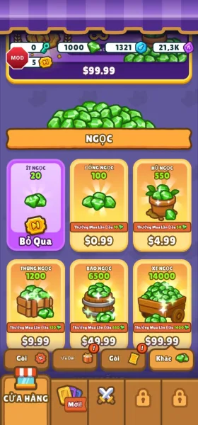 Harvest King: Farm TD Strategy — the gem shop