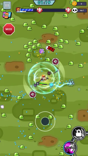 Hero Survival IO — shooting monsters across the whole screen