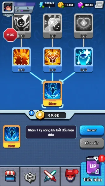 Hero Survival IO — unlocking nodes on the evolution tree