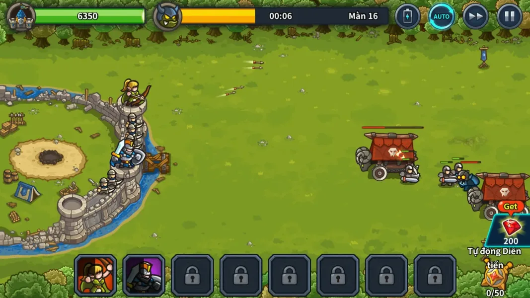 Idle Kingdom Defense — defending from the castle wall