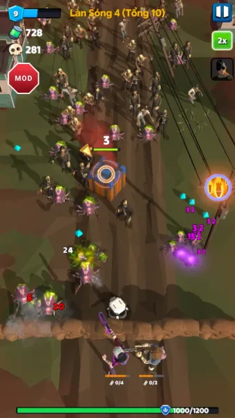 Idle Zombie Wave: Survival TD — a zombie wave flooding the road