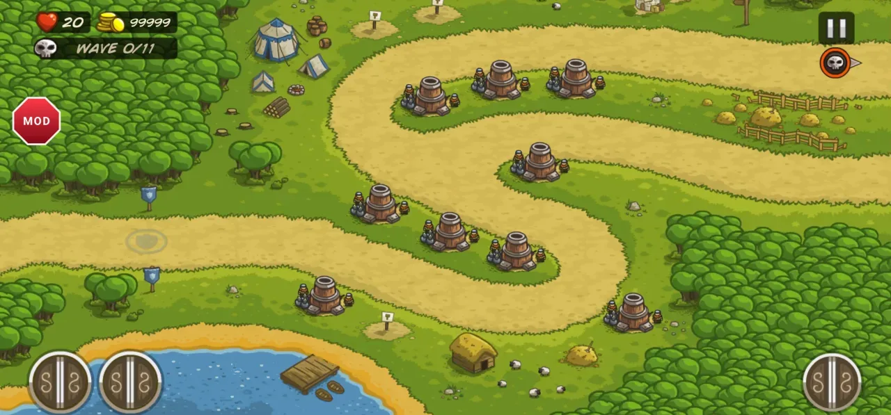 Kingdom Rush Tower Defense TD — every tower slot filled while the gold never runs out