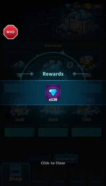 Last Extract — claiming a gem pack for free with the mod