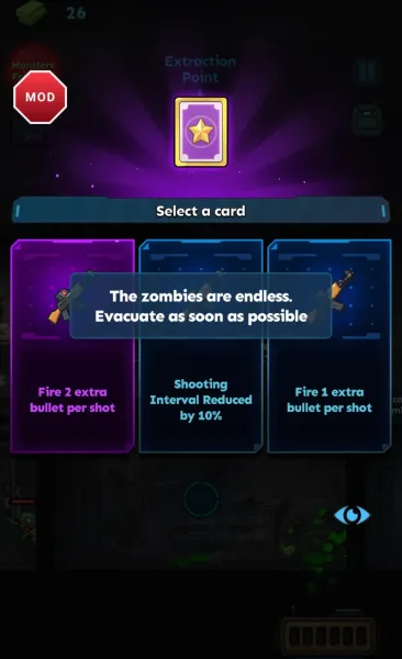 Last Extract — picking an upgrade card mid run