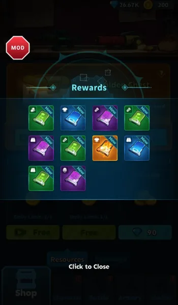 Last Extract — spending the gems on gold chests