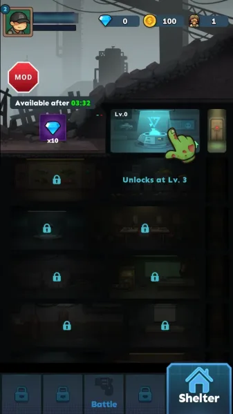 Last Extract — upgrading rooms in the shelter