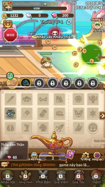 Legend of Mushroom: Rush - SEA — battle speed set to x6 by the mod