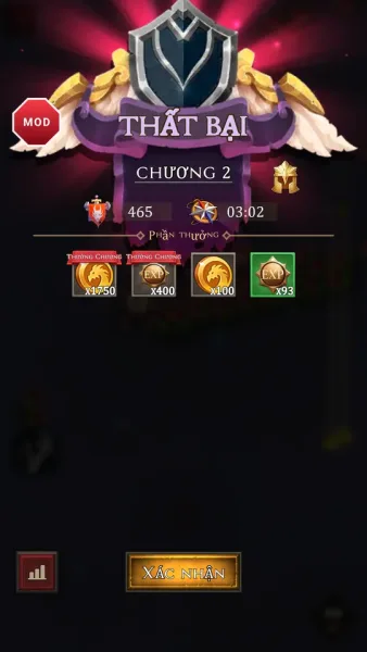 Legend of Survivors — stage results screen