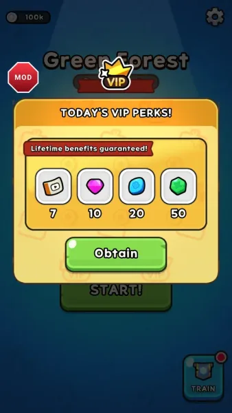 Lucky Heroes! : Defense Game — daily vip gifts unlocked by the mod