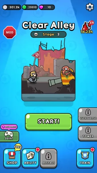 Lucky Heroes! : Defense Game — stages and game modes