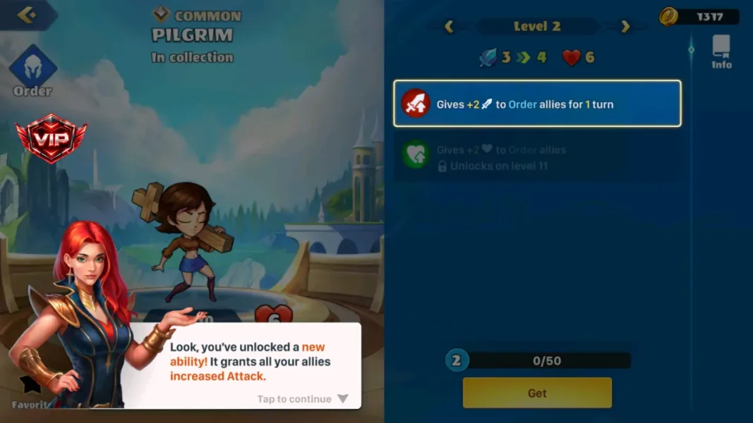 Mighty Party: Epic RPG Heroes — pilgrim level 2 order attack ability