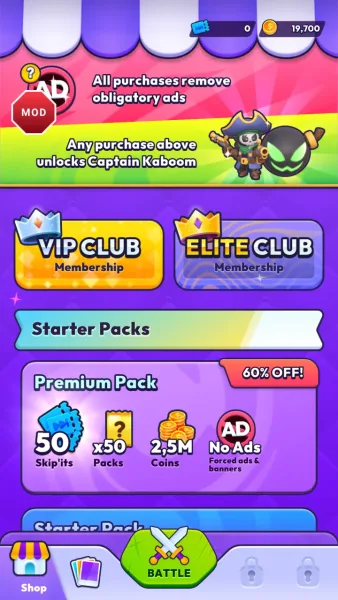 Mob Control — paid packs in the shop