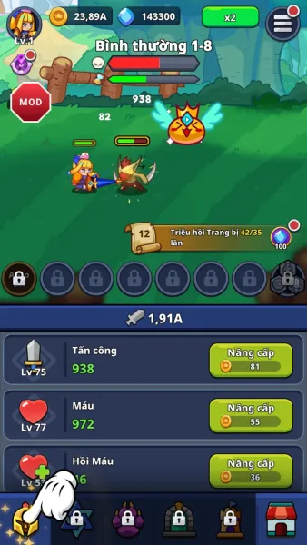 Monster Slayer — boss fight at stage 1 8
