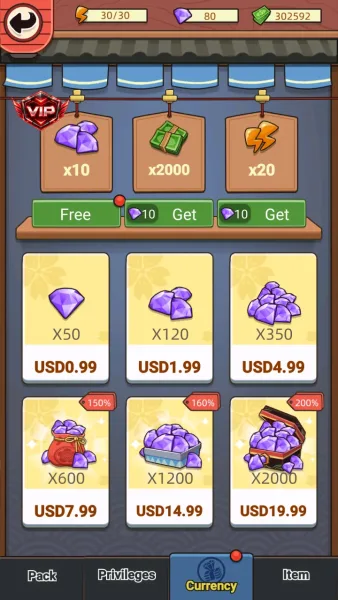 My Sushi Story — mod diamond trade keeps 80 diamonds