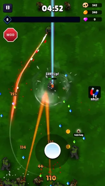 Mythic Survivors — shooting through a dense monster crowd