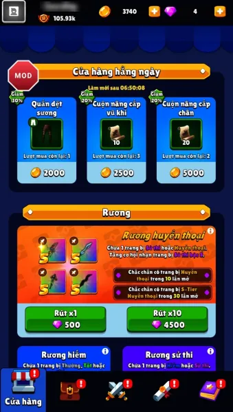 Mythic Survivors — the daily shop and chests