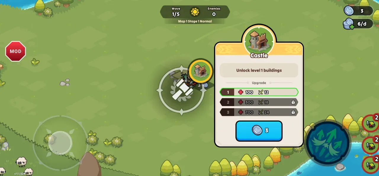 Nightfall: Kingdom Frontier TD — building the castle