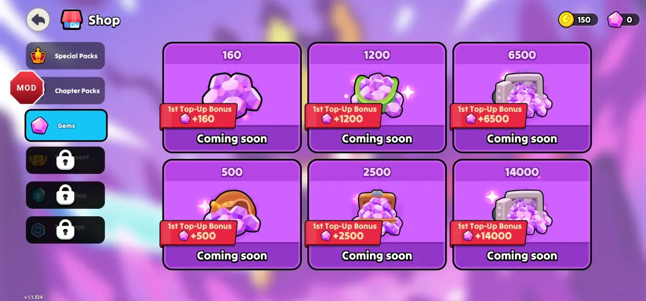 Nightfall: Kingdom Frontier TD — gem packs in the shop