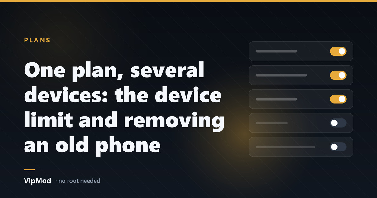 One plan, several devices: the device limit and removing an old phone
