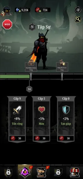 Relic Bag: Shadow Hunter — mod spending coins on stat upgrades