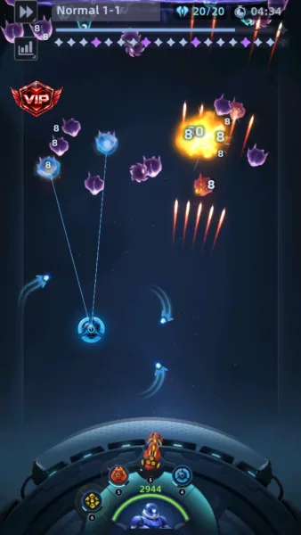 Space Outpost: Drone War — turret and drones hold the last wave of normal 1 1