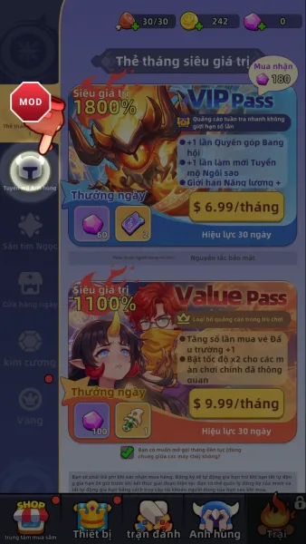 Squad Oath — monthly cards and prices in the shop