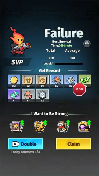 Survival Defense: Zombie — losing stage 3 and collecting rewards