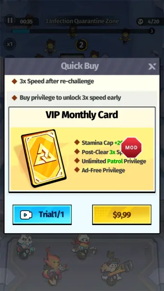Survival Defense: Zombie — vip monthly card locking the 3x speed