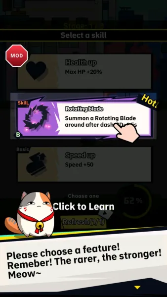 Swordash: Hunter Rise — picking a skill mid stage