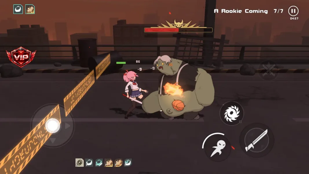 Swordash — giant zombie boss at the end of the bridge