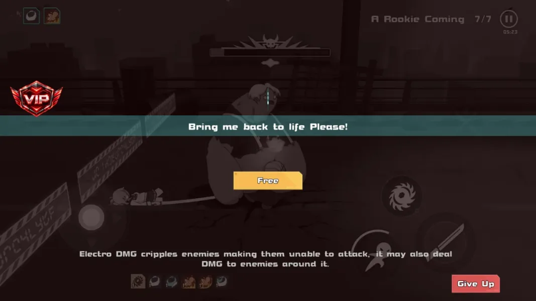 Swordash — knocked out by the bridge boss free revive