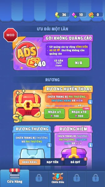TDS - Tower Destiny Survive — gear chests in the shop