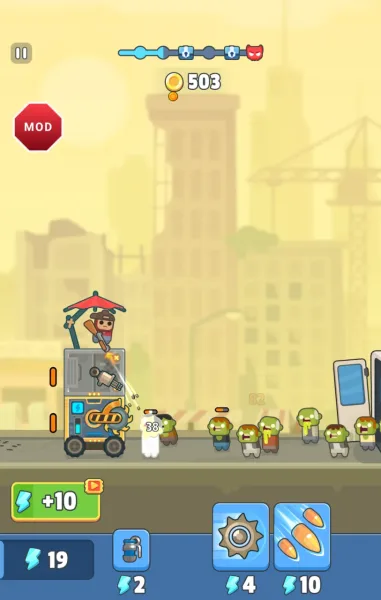 TDS - Tower Destiny Survive — the train holding back a zombie wave